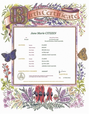application birth sa certificate for sa.gov.au  Commemorative  certificates
