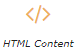 Text' HTML Content' with a </> icon