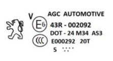 Text including the words 'AGC Automotive', 'AS3' and 'V
