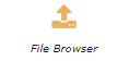 Text 'File browser' with an file upload