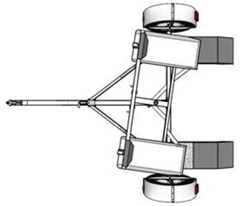 Diagram showing tow dolly with turntable