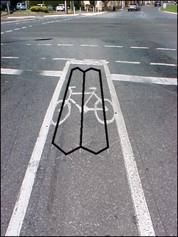 Bicycle lane metal detector
