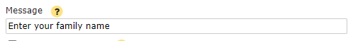 Text 'Please enter your family name