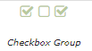 Label 'Checkbox Group'  with two out of three checkboxes ticked