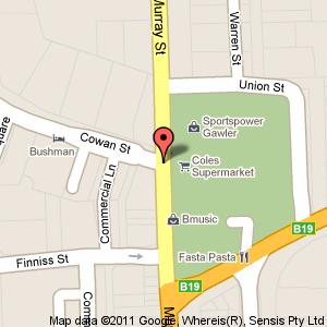 Link to Google maps for Northern Market Shopping Centre, Corner of Murray and Cowan Streets, Gawler SA 5118
