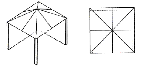 Diagram:with two sides open